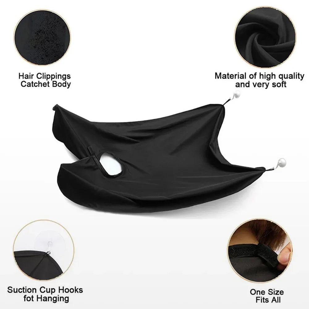 Male Shaving Apron Beard Catcher Cape Care Bib Face Shaved Hair Adult Bibs Shaver Cleaning Hairdresser for Man Clean Apron Gift